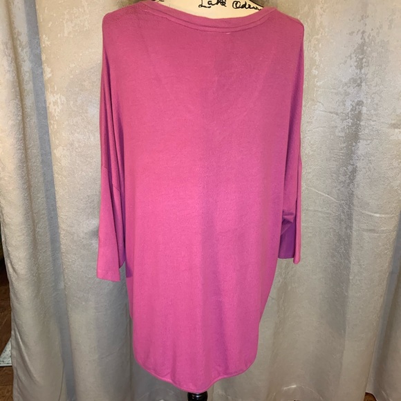 FOR THE REPUBLIC Pink Sweater V Neck Soft Long Sleeve 1X - Picture 10 of 15